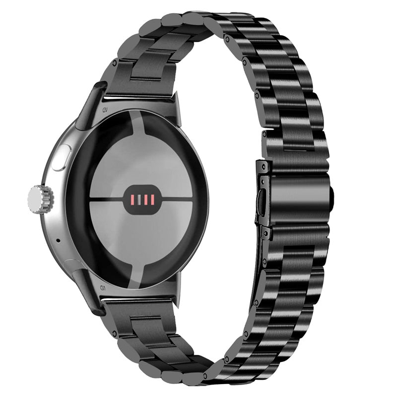 For Google Pixel Watch 2 Pixel Watch Stylish 3 Beads Stainless Steel Smart Watch Band Business Casual Replacement Wrist Strap For Google Pixel Watch 2 Pixel Watch Stylish 3 Beads Stainless Steel Smart Watch Band Business Casual Replacement Wrist Strap